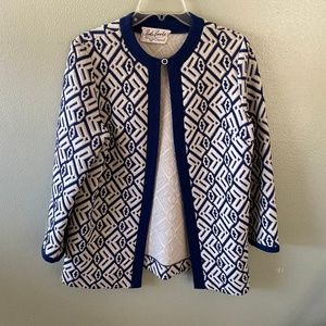 vintage paula brooks knit open jacket